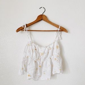 PACSUN floral crop top tank